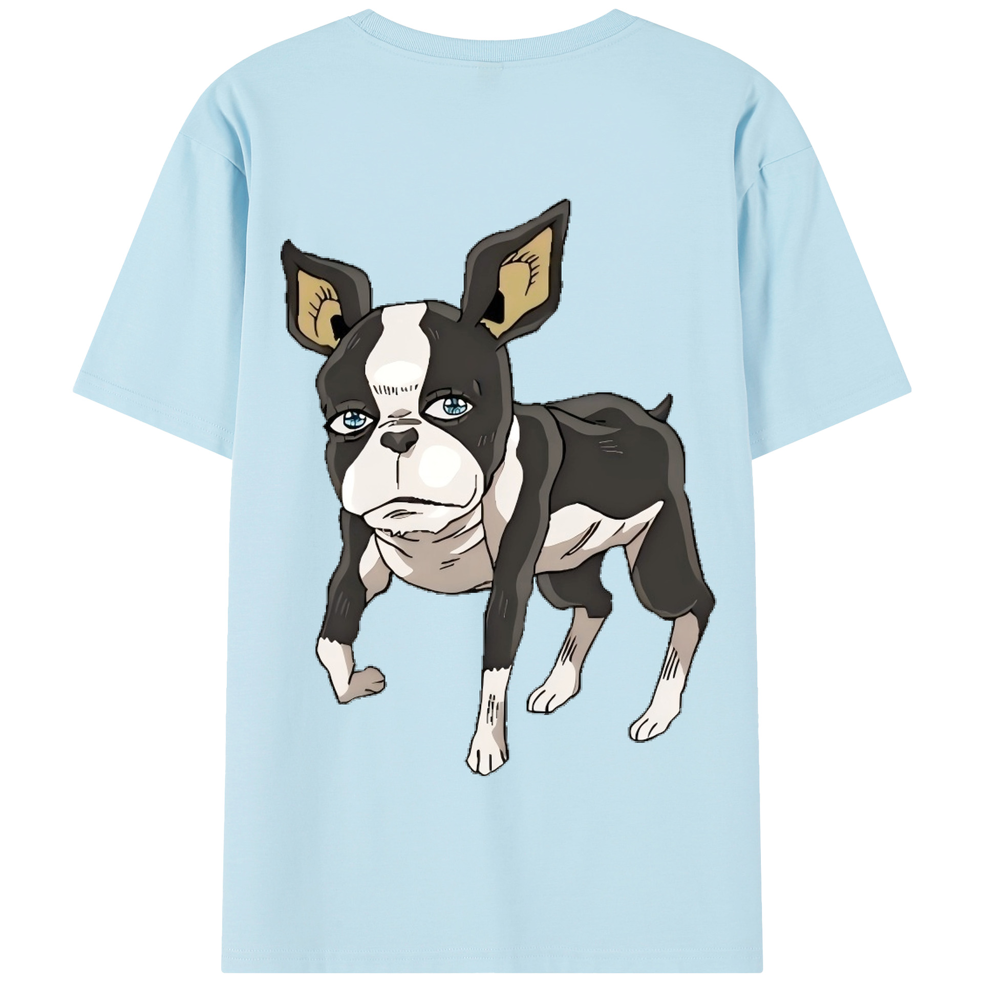 （画像用） ジョジョの奇妙な冒険 イギー JoJo's Bizarre Adventure Iggy 綿100％半袖Tシャツ（背面プリント）